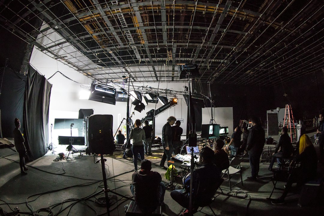 Professional video production studio setup